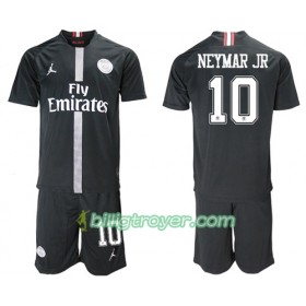 Billige Fotballdrakter Paris Saint Germain Neymar Jr 10 Jodan Svart Barn Tredjedraktsett 2018/19 Kortermet
